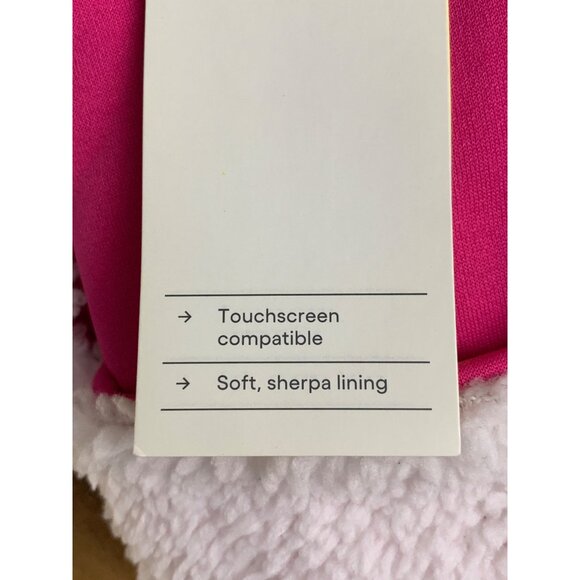 All In Motion Teens Pink Gloves 8-14 With Touchscreen Compatible Fingertips - Picture 5 of 5